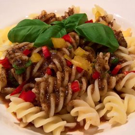 Fusilli met zeewier tomatensaus