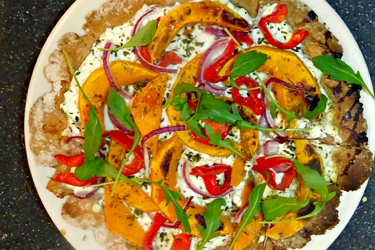 Pompoen pizza
