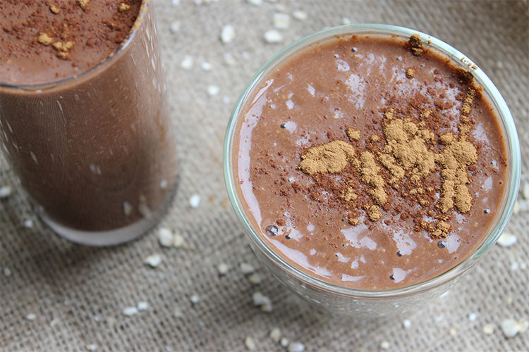 Gezonde chocolade smoothie