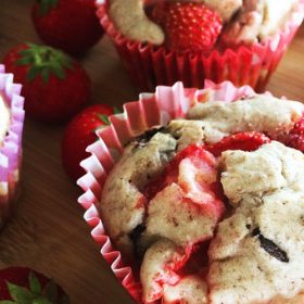 aardbeien-choco-muffins